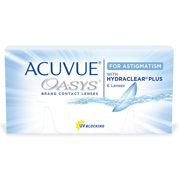 Lentes de contacto de Acuvue Oasys para Astigmatismo con HydraClear Plus